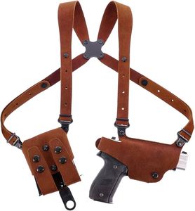 Nouvelle pochette tactique sous-aisselle 2026 en cuir 92G pour extérieur, sac dissimulé à dégagement rapide, double rangée de porte-chargeurs, capacité étendue - Product Image 1
