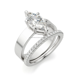 Diamant de laboratoire VVS SI taillé en marquise, certifié IGI, diamant synthétique blanc taillé sur mesure en argent sterling pour bague de fiançailles - Product Image 4