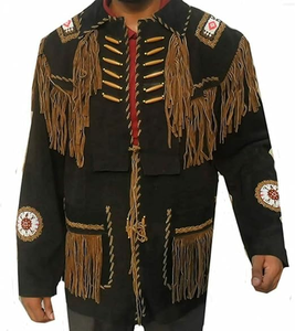 Wholesale Premium Men’s <b>Suede</b> Leather Fringe <b>Jacket</b> Classic Western Style with Handcrafted Tassels Custom Size & Color Option - Product Image 6