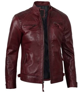 Chaqueta de Cuero Genuino Unisex Estilo Motero Clásico Premium Vintage Casual para Invierno - Product Image 1