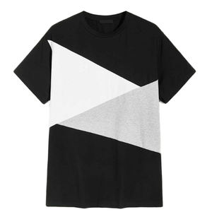 T-shirts Homme Respirants Color Block en Coton Bio Style Estival Tendance Décontracté Hauts d'Extérieur Vêtements Streetwear – Grande Vente - Product Image 1