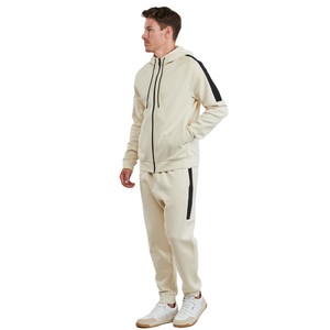 Conjunto deportivo informal para hombre con cremallera, elegante conjunto de jogger con tela suave para uso diario y entrenamiento físico. - Product Image 2