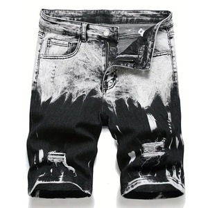 Wholesale Vintage <b>Knee</b>-Length Straight Loose <b>High</b> Waist Waterproof Breathable Windproof Light Wash Denim Shorts for Men Casual - Product Image 5