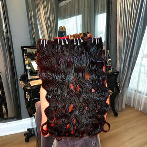 Extensiones de cabello natural virgen de un solo donante, cabello humano de alta calidad alineado con cutícula texturizada natural sin procesar - Product Image 1