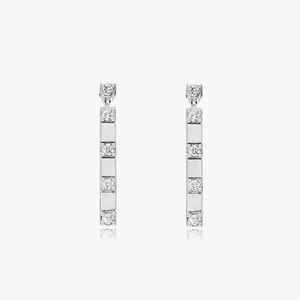 Boucles d'oreilles pendantes Abyss en diamant cultivé en laboratoire, or rose - Product Image 3
