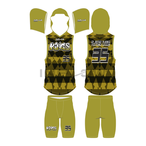 Conjunto de Camiseta de Baloncesto INFLOW para Hombre, Cuello en V, Sublimada, Transpirable, Antibacteriana, de Poliéster que Absorbe la Humedad - Product Image 2