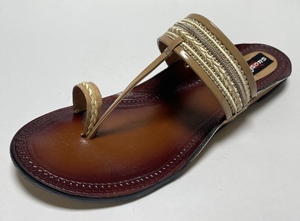 Kolhapuri Stylish Ladies <b>Slides</b> Genuine Leather Upper Lightweight & Breathable Comfortable Footwear All Seasons - Product Image 2