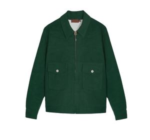 Chaqueta de trabajo de invierno para hombre, elegante, transpirable, 100% algodón, con parche bordado, estilo urbano. - Product Image 1