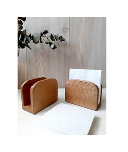 Elegant rustic wooden napkin holder with farmhouse design for <b>dining</b> <b>table</b> wedding kitchen restaurant catering buffet - Product Image 5