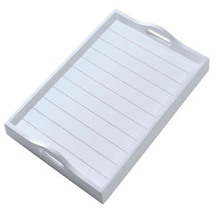 Plateau en bois artisanal exquis avec des veines naturelles chaleureuses pour une mise en scène de table haut de gamme - Product Image 5