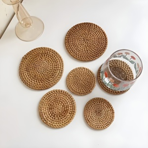 Natural rattan <b>placemats</b> high quality woven gold <b>placemat</b> chargers for wedding table accents - Product Image 3