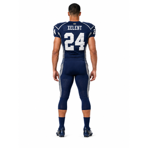 Ensemble d'uniformes de football américain style professionnel en polyester et élasthanne, personnalisable OEM avec étiquette personnalisée, pantalon de football, tenue d'équipe en taille 5XL - Product Image 2