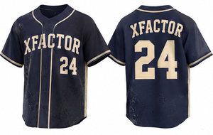 XFACTOR <b>Baseball</b> Jersey 24 Unisex Short Sleeve Breathable Polyester Adult All Seasons Team Name Print Regular Fit - Product Image 3