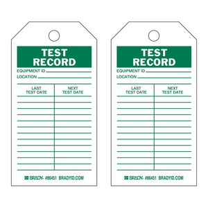 Étiquettes d'inspection flexibles Brady pour les dossiers de sécurité des équipements - Product Image 3