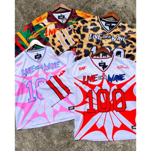 Custom <b>Abstract</b> American Football Jersey Unisex Sublimation Printed V Neck Short Sleeve Quick Dry Breathable Fabric Summer - Product Image 5