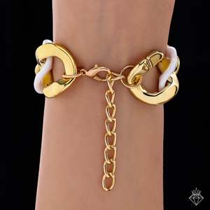 สร้อยข้อมือโซ่หมุนคาร์เมลหนาและทอง Prao สร้อยข้อมือแฟชั่นป้องกันการเสื่อมเสีย - Product Image 1