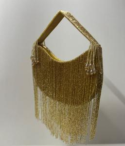 Elegante Bolso Bandolera Hecho a Mano con Bordado de Cuentas, Bolsos de Hombro con Cuentas de Primera Calidad - Product Image 1