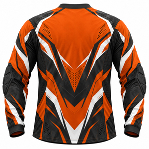 Camiseta de Entrenamiento de Paintball de Manga Larga, Cuello en V, Ropa Deportiva para Tiro con Paneles Ventilados y Coderas Protectoras, Venta al Por Mayor - Product Image 2