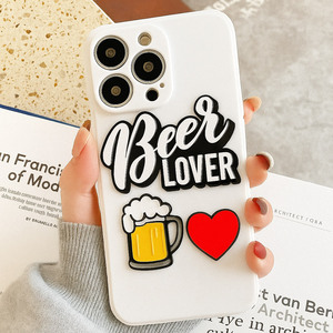 Bulk Beer Lover Silver-Plated Modern Enamel Custom <b>Metal</b> Badge Sticker with Silk Screen Printing for Phone Souvenir Giveaway - Product Image 1