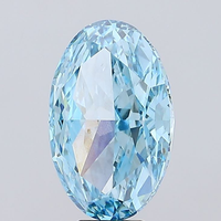 Diamante suelto CVD ovalado elegante, azul intenso, certificado por IGI, claridad VS1, corte excelente, para la fabricación de joyas, diamante cultivado en laboratorio.