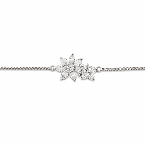 925 Sterling <b>Silver</b> Floral Butterfly <b>Bracelet</b> for Women High Polish Diamond Party Wedding Daily Wear Gift Jewelry - Product Image 4