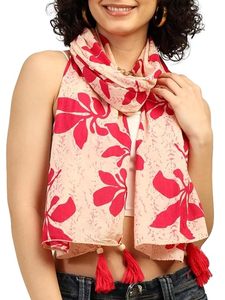 Cotton Scarf with Tassels Scarf for Women Stylish Stole for Women Breathable Boho <b>Beach</b> Summer <b>Wrap</b> Multicolor Scarf - Product Image 4
