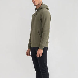 Sudadera con Capucha para Hombre, Color Verde Oliva, Corte Regular, Color Sólido, Algodón, Estilo Casual para Otoño - Product Image 4