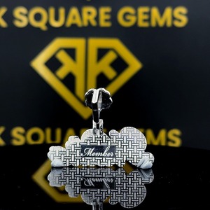 Pendentif Hip Hop Lettre Élégante Personnalisable avec Lettre Porte-Bonheur, Pendentif Prénom Hip Hop Moissanite Ice Out, Bijoux Hip Hop, Cadeau Tendance - Product Image 3