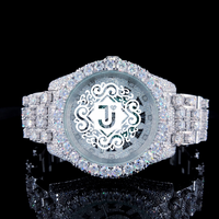 Montre mécanique en acier inoxydable de fabrication indienne, sertie de diamants, résistante à l'eau 3 ATM, idéale pour les fêtes de plage et les festivals d'été