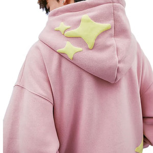 Sudadera con Capucha Casual de Invierno para Hombre, 100% Algodón, con Logotipo Frontal, Tejido de 350g, Estampado Puff - Product Image 1