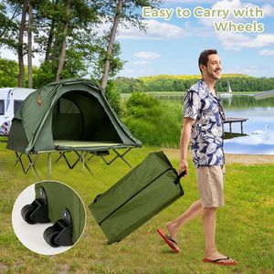 Tenda da Campeggio Automatica a Doppio Strato Impermeabile per 2 Persone con Rete, Montaggio Rapido per Escursionismo e Spiaggia - Product Image 3