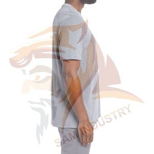 Camiseta de alta calidad 100% algodón para hombre, la más vendida, de color sólido, transpirable, con color y logotipo personalizados. - Product Image 3