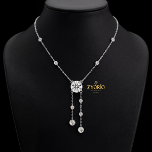 Collar con Colgante de Diamante Cultivado en Laboratorio, Plata de Ley 925, Cadena de Oro, Collar Solitario para Mujer, Joyería Elegante para Regalo - Product Image 3