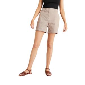 Pantalones cortos chinos de lona de verano de talla grande para mujer Diseño personalizado Elegante Skinny Fit Flat Front de BD Fashion Export-Oriented - Product Image 3