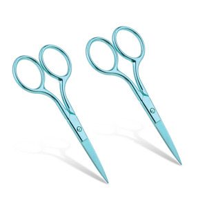 Accessoire de beauté professionnel avec design de précision, construction durable et lames fines pour ciseaux à cils. - Product Image 1