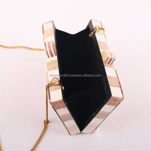 Sac à main en résine marbrée agate embelli de style bohème pour femmes, dernier cadeau de mariage pour femmes - Product Image 4