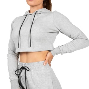 Custom Pullover Cropped Oversize Hoodies <b>Women</b> Wholesale Heavyweight Cotton Fleece Hoodie <b>Women</b> Streetwear OEM Manufacturer - Product Image 4