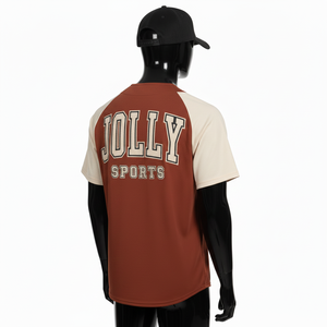 Camiseta de béisbol para hombre, tela de poliéster entrelazada, transpirable, con panel y logotipo bordado, 100% algodón, corte holgado, estampada. - Product Image 5