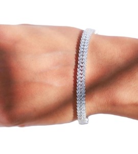 Wonderful DEF Color VS VVS Clarity 10K 14K 18K Solid Gold IGI Certificate Marquise Lab Grown Diamond Tennis Double Row <b>Bracelet</b> - Product Image 5