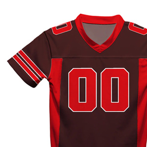 Maillot de football américain personnalisé de haute qualité, manches courtes, respirant, séchage rapide, meilleur prix, faible MOQ - Product Image 4