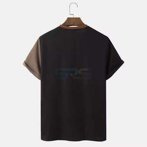 ราคาขายส่ง เสื้อยืดคอตตอนแท้ 100% คุณภาพสูง ทรงหลวม สั่งทำได้ เสื้อยืดเปล่าผู้ชาย แขนสั้น คอกลม ผ้าไม่เป็นขุย - Product Image 3