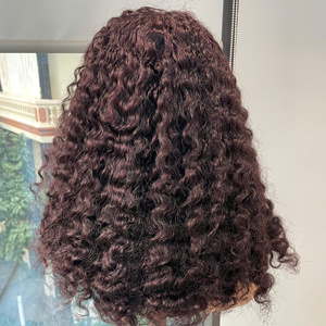 Cheveux vierges LINU vietnamiens Bac Ninh, qualité supérieure, boucles rapides, couleur bordeaux, tissage de cheveux à double trame faite à la machine - Product Image 4