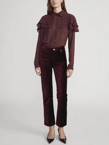 Women's Loose Fit Breathable Fleece <b>Jogger</b> Trousers Custom Logo Printed Mid Waist Casual Flat Front Design for Winter Plain Dyed - Product Image 5