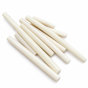 Cuentas de Hueso Natural Lisas, Color Marfil Blanco, Ovaladas, para Joyería Tribal, Paquete a Granel, Suministros para Hacer Collares, Marca Conifer - Product Image 1