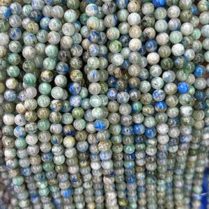 Cuentas de crisocola azurita, cuentas redondas de piedras preciosas naturales, hilo de cuentas para hacer joyas, manualidades DIY - Product Image 2