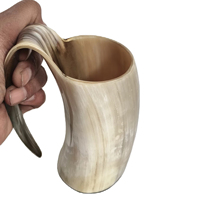 Mug à boire en corne de buffle naturelle, fait main, écologique, sûr pour les aliments, durable, style viking, mythologie nordique, tasse à bière médiévale, cadeau
