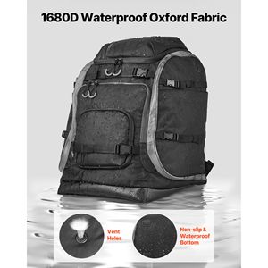 Zaino da Viaggio 70L per Sci e Snowboard, Impermeabile, Fondo Esterno Resistente, Borsa in Oxford 1680D per Attrezzatura - Product Image 6