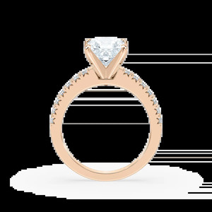 1.50 carat princess cut diamond side stone tigerlilly engagement <b>ring</b> rose <b>gold</b> white <b>gold</b> yellow <b>gold</b> elegant timeless women - Product Image 2