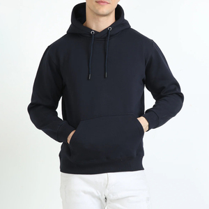 Men's 100% Cotton Knitted Hoodie Soft Stretch Hooded Sweatshirt with Digital Printing for Winter Casual Fashion and Gym Wear - Product Image 1