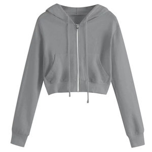 Crop Top Women Green Color <b>Hoodie</b> With Zipper Closure Sportswear Training <b>Workout</b> Yoga Fit Sexy Fit Clubwear Cropped Zip Hooded - Product Image 2